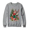 Retro Vintage Christmas 1950 1960 Girl Reindeer Xmas Tree Shirt & Sweatshirt | teecentury