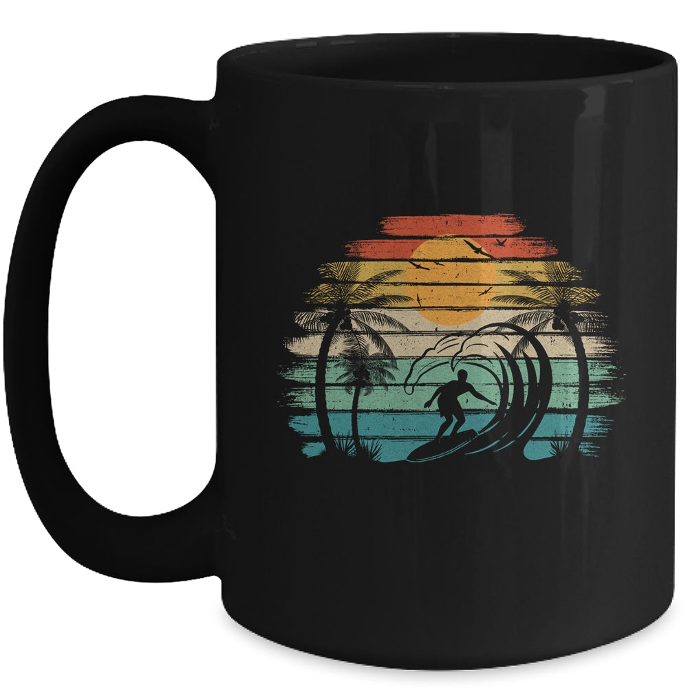 Retro Vintage Surfboard Surfing Surfboarder Wave Surfer Mug | teecentury