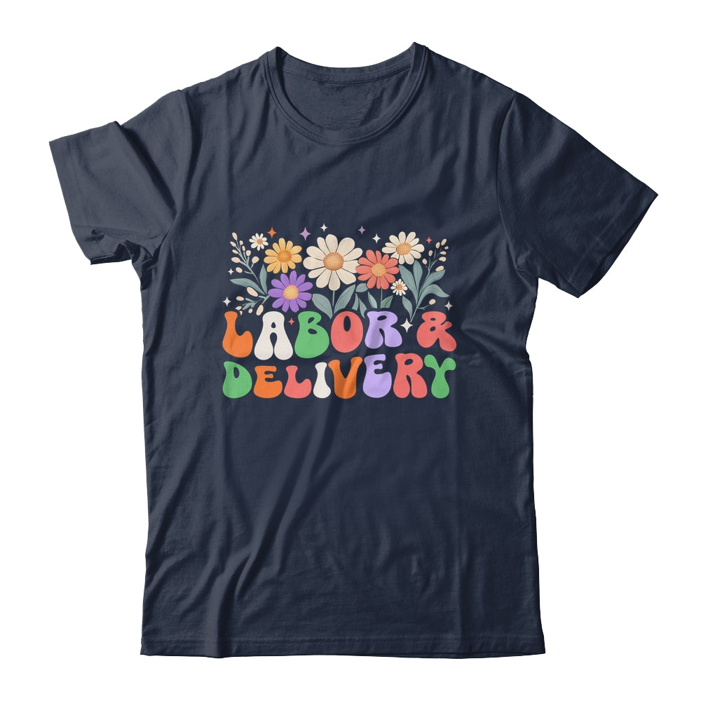 Retro Wildflowers Labor And Delivery Nurse Back To School Shirt & Hoodie | teecentury