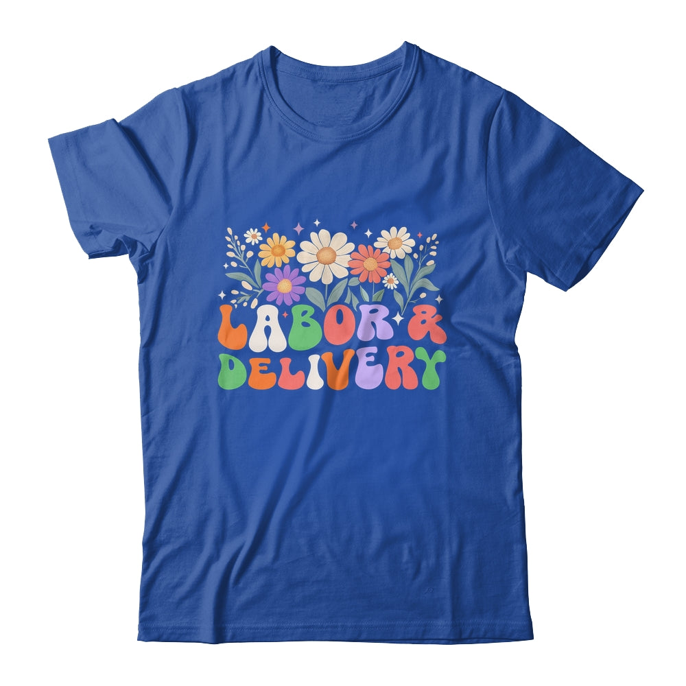 Retro Wildflowers Labor And Delivery Nurse Back To School Shirt & Hoodie | teecentury