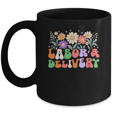 Retro Wildflowers Labor And Delivery Nurse Back To School Mug | teecentury