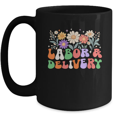 Retro Wildflowers Labor And Delivery Nurse Back To School Mug | teecentury