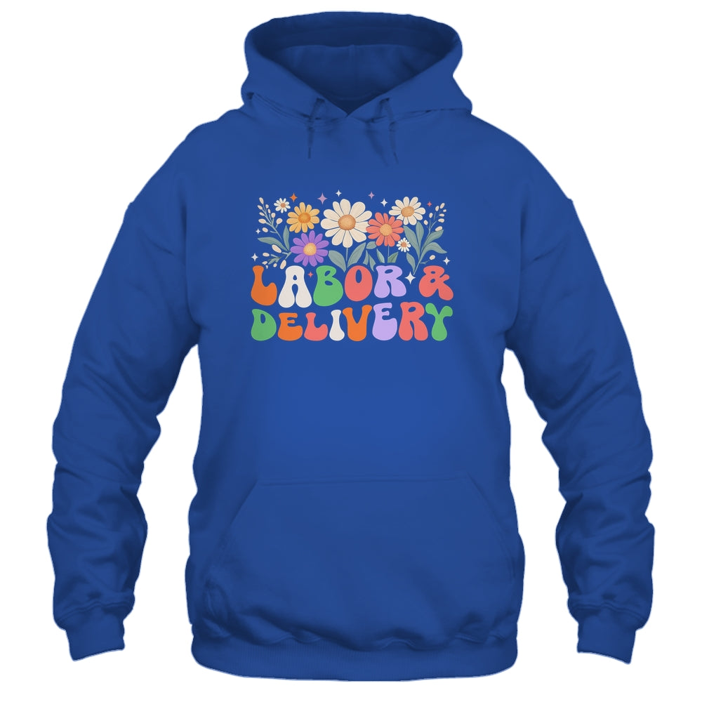 Retro Wildflowers Labor And Delivery Nurse Back To School Shirt & Hoodie | teecentury