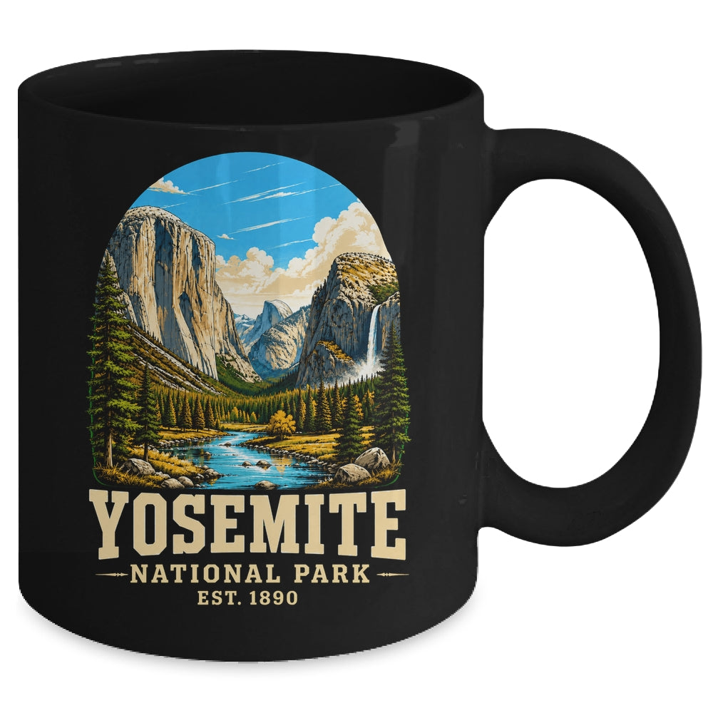 Retro Yosemite National Park USA Vintage Hiking California Mug | teecentury