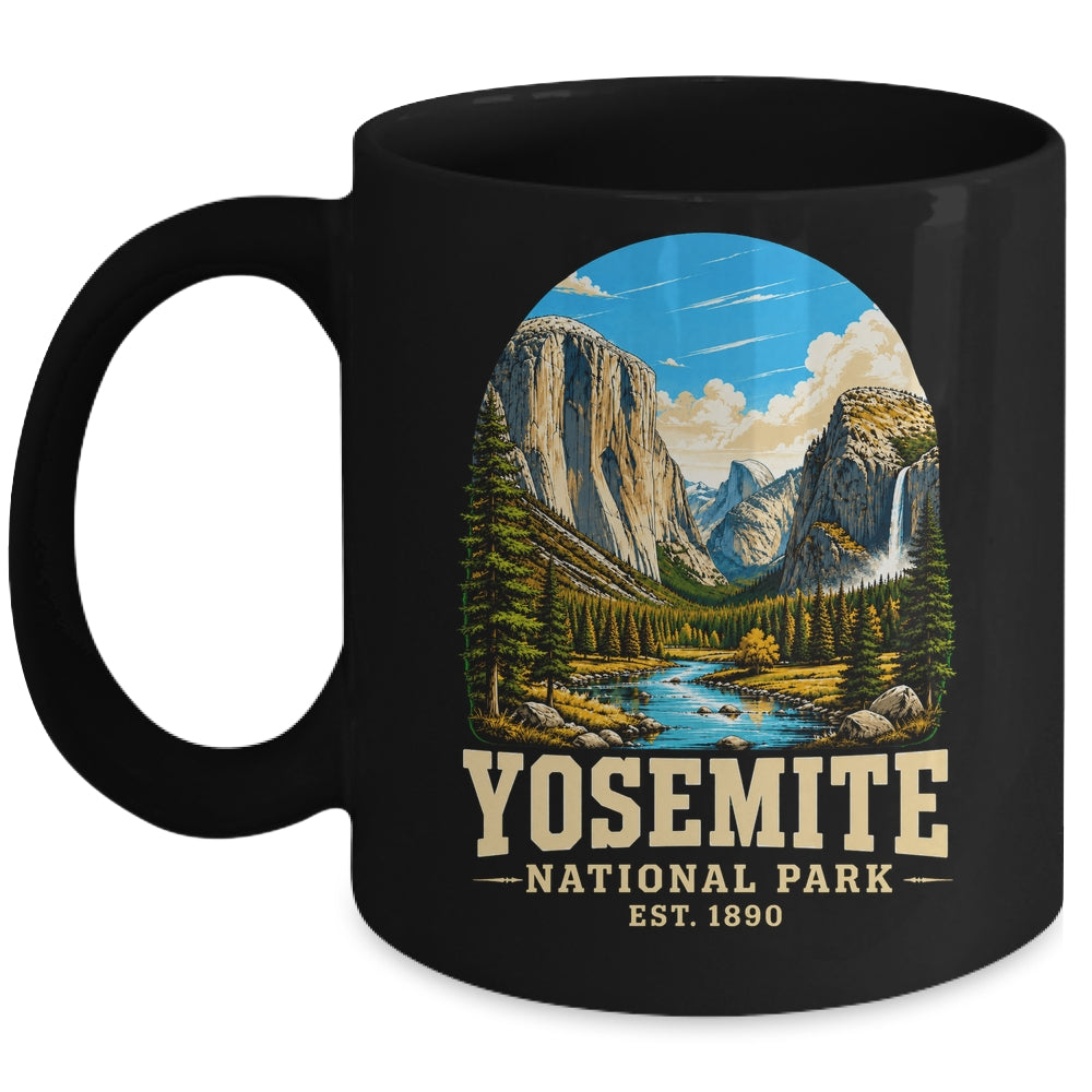 Retro Yosemite National Park USA Vintage Hiking California Mug | teecentury