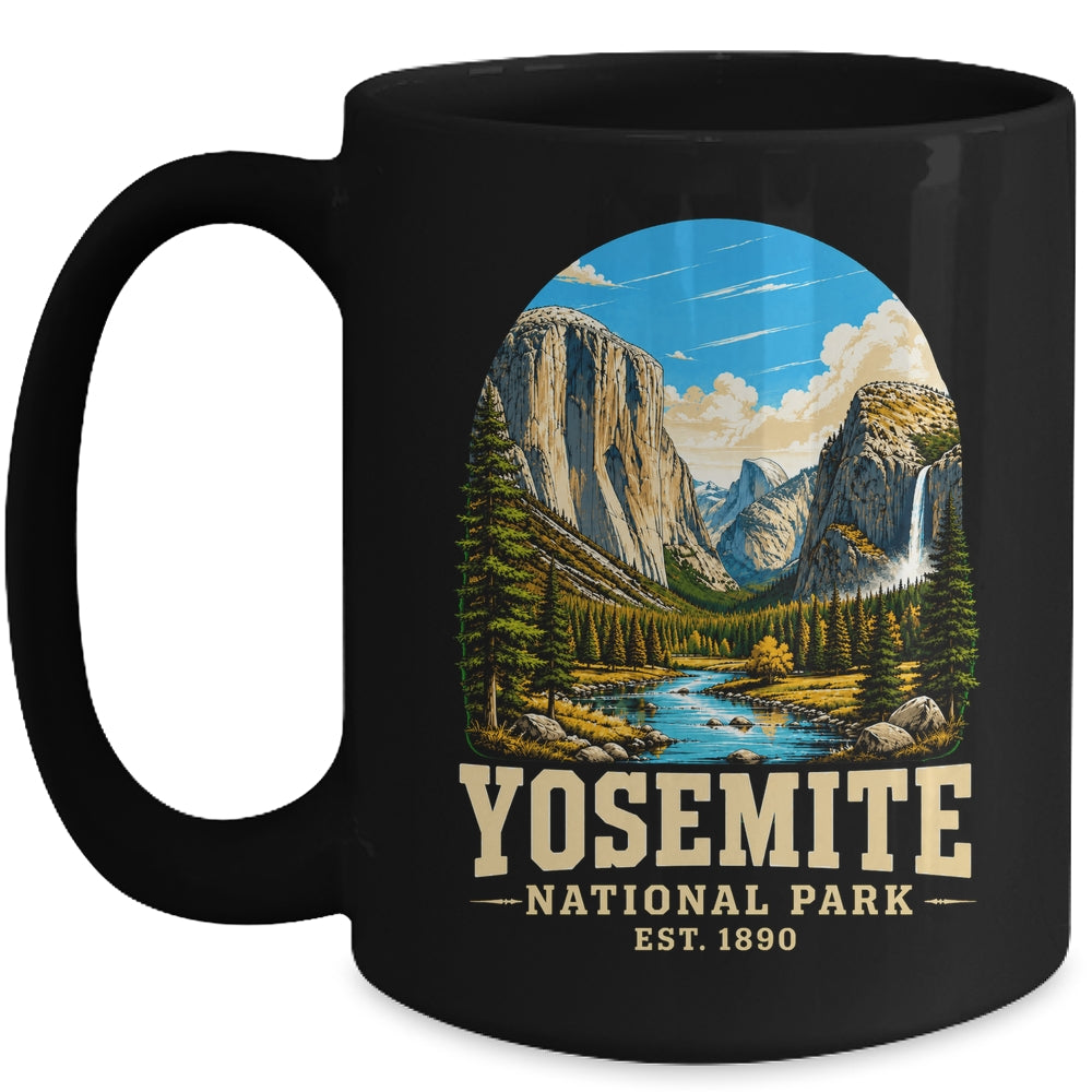 Retro Yosemite National Park USA Vintage Hiking California Mug | teecentury