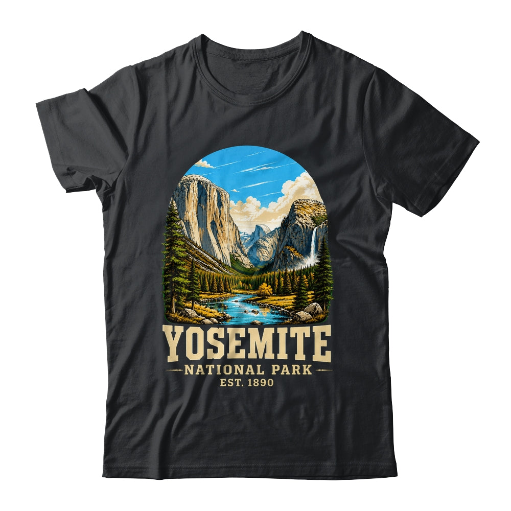 Retro Yosemite National Park USA Vintage Hiking California Shirt & Tank Top | teecentury