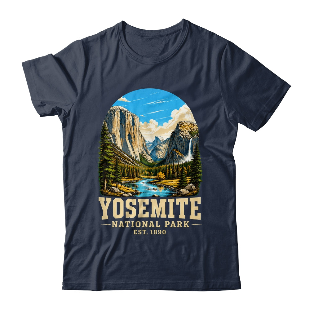 Retro Yosemite National Park USA Vintage Hiking California Shirt & Tank Top | teecentury