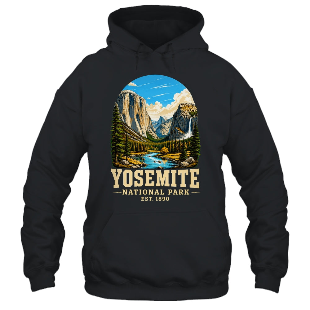 Retro Yosemite National Park USA Vintage Hiking California Shirt & Tank Top | teecentury
