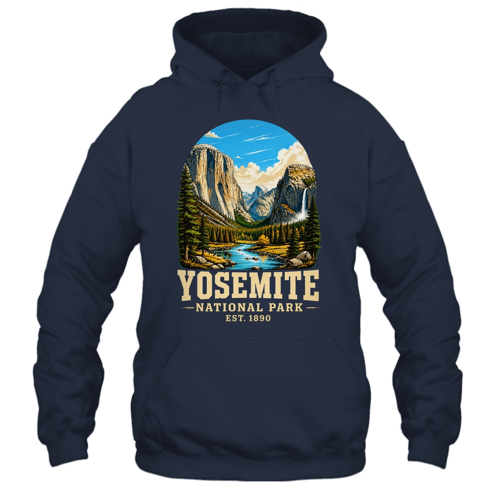 Retro Yosemite National Park USA Vintage Hiking California Shirt & Tank Top | teecentury