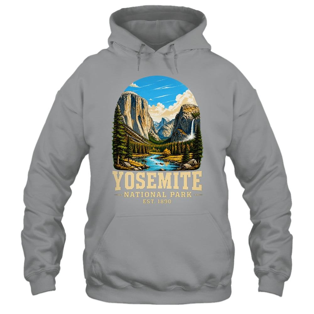 Retro Yosemite National Park USA Vintage Hiking California Shirt & Tank Top | teecentury
