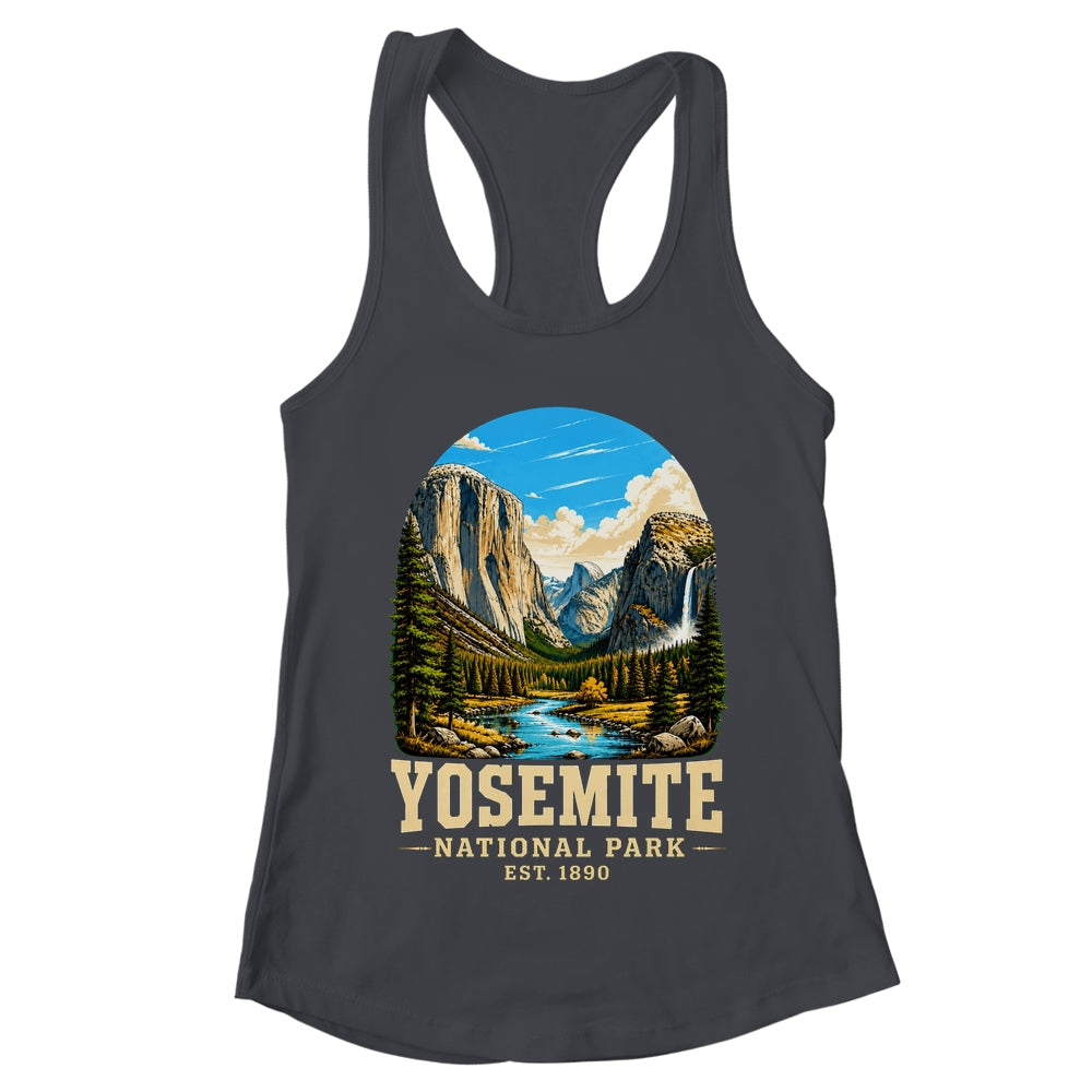 Retro Yosemite National Park USA Vintage Hiking California Shirt & Tank Top | teecentury