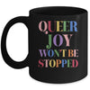 Retro You Cant Ban Queer Joy Floral Lesbian Trans LGBTQ Mug | teecentury