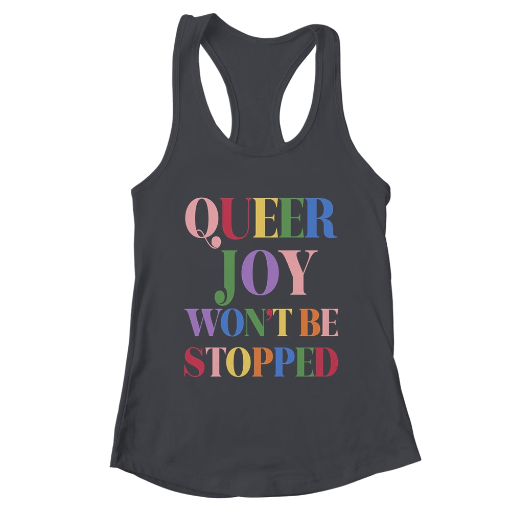 Retro You Cant Ban Queer Joy Floral Lesbian Trans LGBTQ Shirt & Tank Top | teecentury
