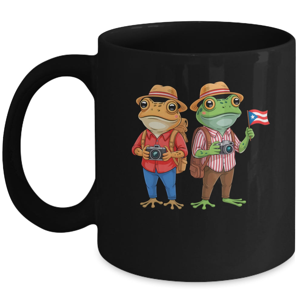Rican Sapo Concho Coqui Frog Funny Puerto Rico Flag Mug | teecentury