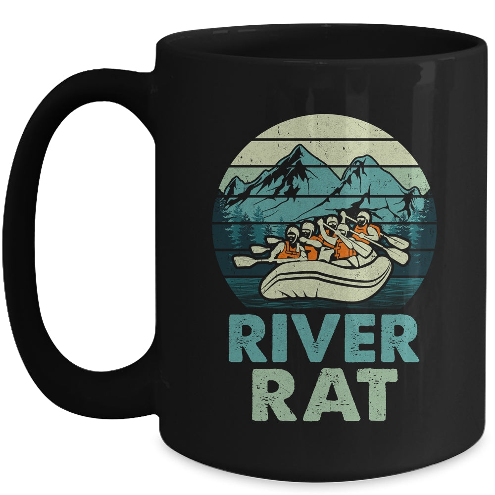 River Rat Rafting Vintage Design For Men Women Mug | teecentury