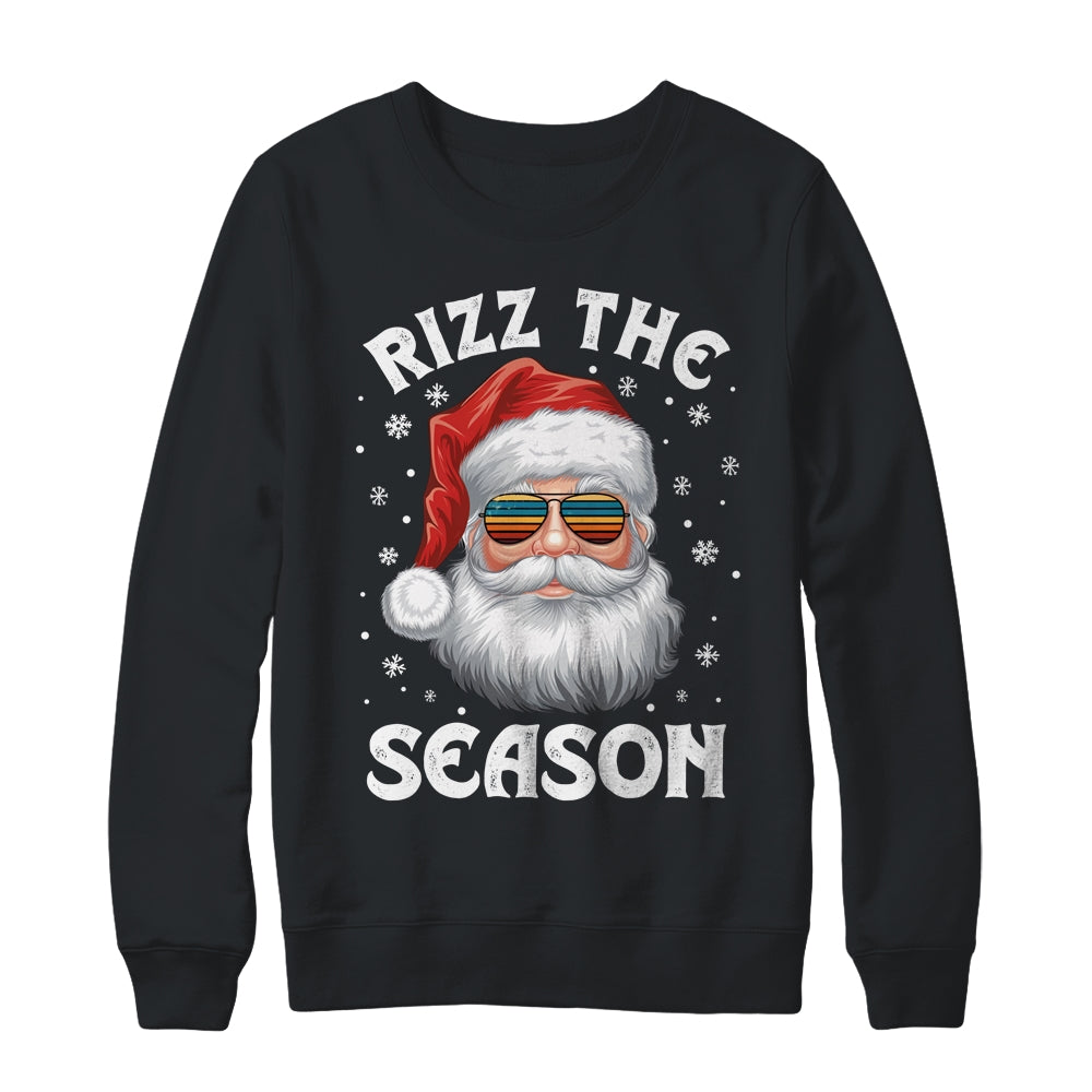 Rizz The Season Funny Christmas Santa Claus Rizzler Holiday Shirt & Sweatshirt | teecentury