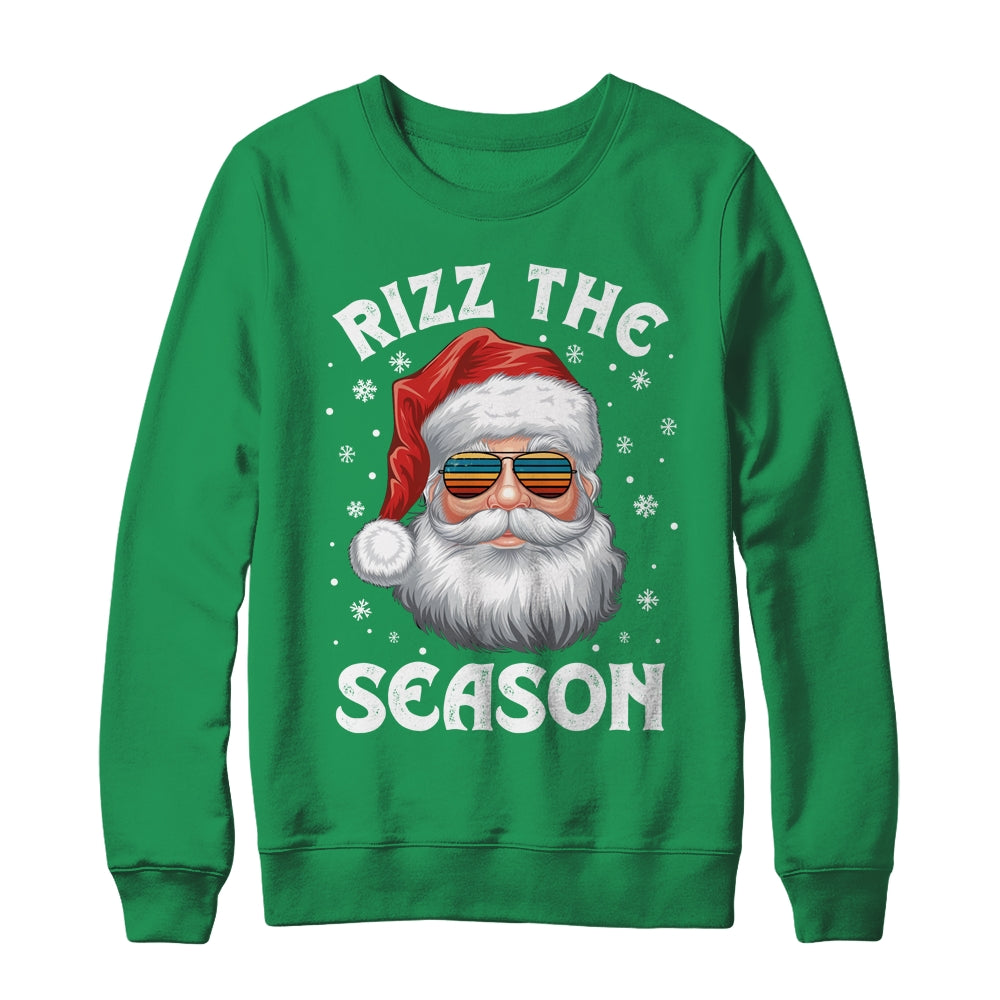 Rizz The Season Funny Christmas Santa Claus Rizzler Holiday Shirt & Sweatshirt | teecentury