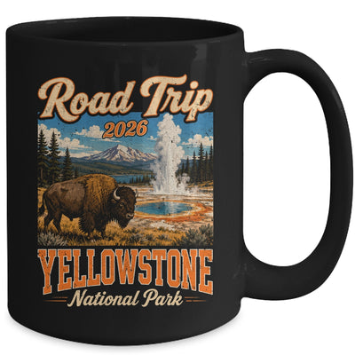 Road Trip 2026 Yellowstone National Park Bison Men Women Mug | teecentury
