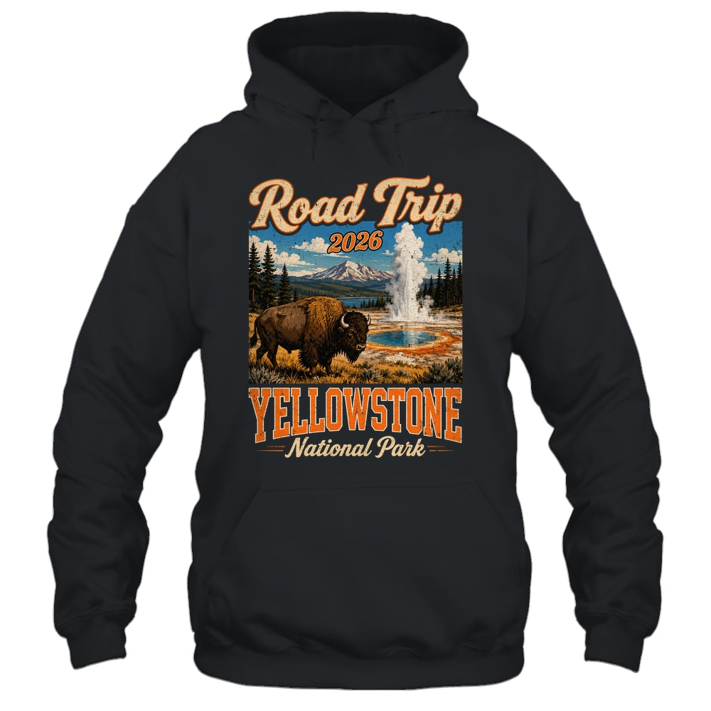 Road Trip 2026 Yellowstone National Park Bison Men Women Shirt & Tank Top | teecentury