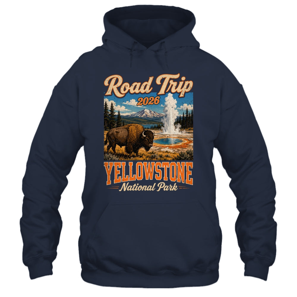 Road Trip 2026 Yellowstone National Park Bison Men Women Shirt & Tank Top | teecentury
