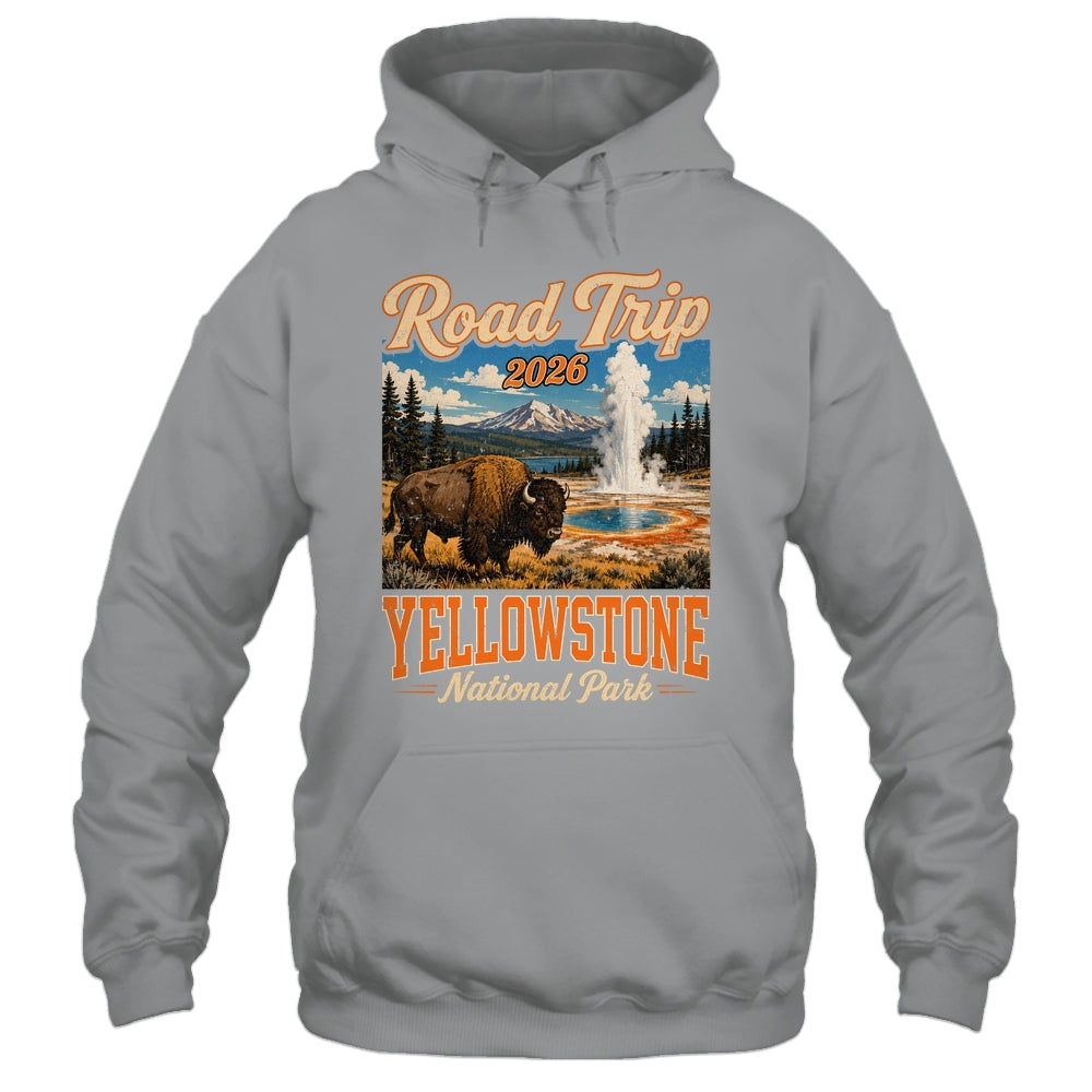 Road Trip 2026 Yellowstone National Park Bison Men Women Shirt & Tank Top | teecentury