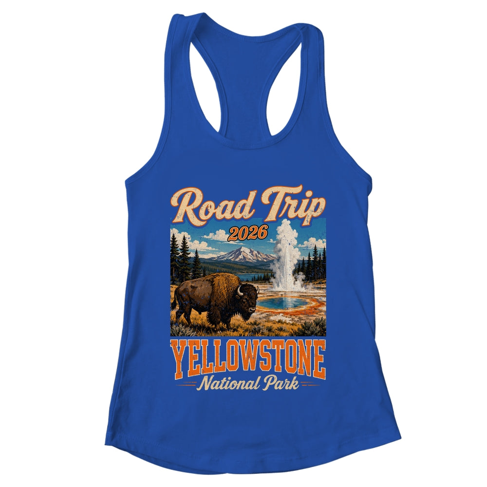 Road Trip 2026 Yellowstone National Park Bison Men Women Shirt & Tank Top | teecentury