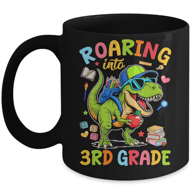 Roaring Into 3rd Grade Back To School Boys T-Rex Dinosaur Mug | teecentury