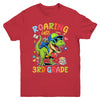Roaring Into 3rd Grade Back To School Boys T-Rex Dinosaur Youth Shirt | teecentury