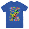 Roaring Into 3rd Grade Back To School Boys T-Rex Dinosaur Youth Shirt | teecentury