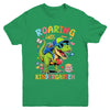 Roaring Into Kindergarten Back To School Boys T-Rex Dinosaur Youth Shirt | teecentury