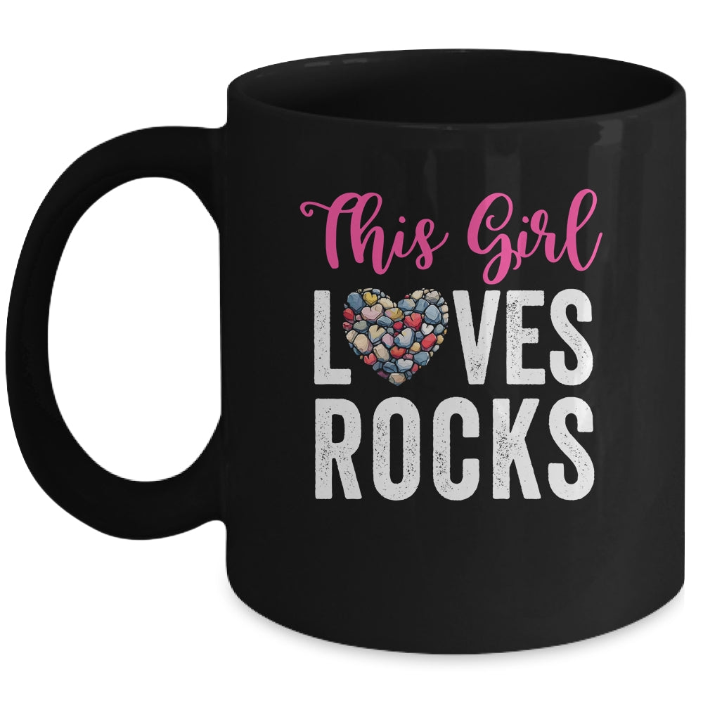 Rock Collector Hunting Girl Women Stones Geology Rockhound Mug | teecentury