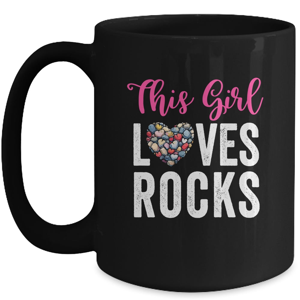 Rock Collector Hunting Girl Women Stones Geology Rockhound Mug | teecentury