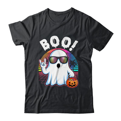Rock Ghost Retro Halloween Pumpkin Funny Boo Women Shirt & Hoodie | teecentury