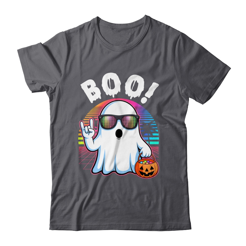 Rock Ghost Retro Halloween Pumpkin Funny Boo Women Shirt & Hoodie | teecentury