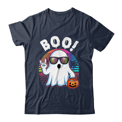Rock Ghost Retro Halloween Pumpkin Funny Boo Women Shirt & Hoodie | teecentury