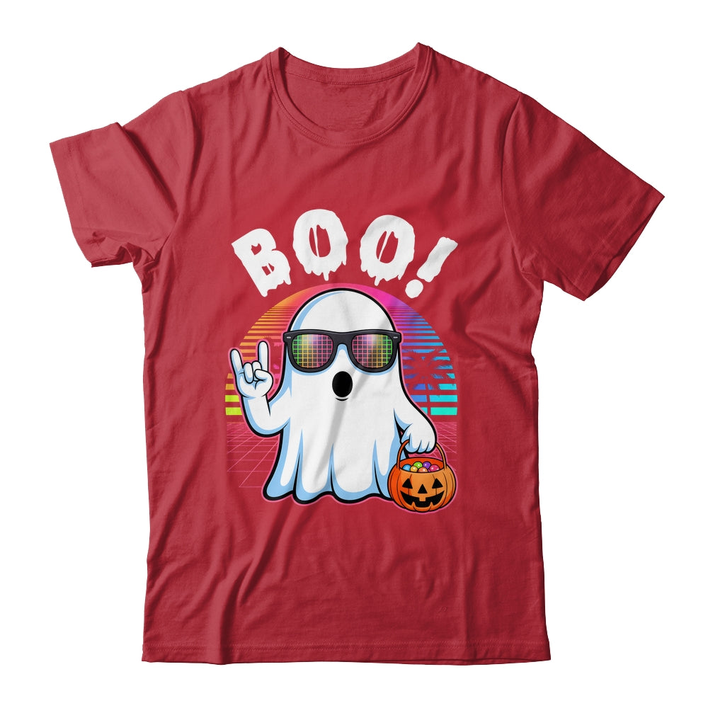 Rock Ghost Retro Halloween Pumpkin Funny Boo Women Shirt & Hoodie | teecentury