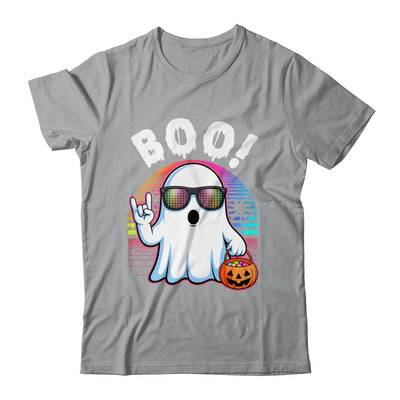 Rock Ghost Retro Halloween Pumpkin Funny Boo Women Shirt & Hoodie | teecentury