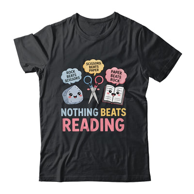 Rock Paper Scissors Nothing Beats Reading Funny Book Lover Shirt & Hoodie | teecentury