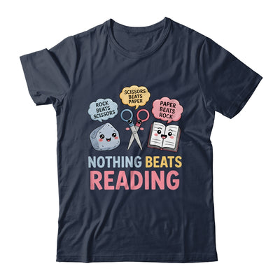 Rock Paper Scissors Nothing Beats Reading Funny Book Lover Shirt & Hoodie | teecentury