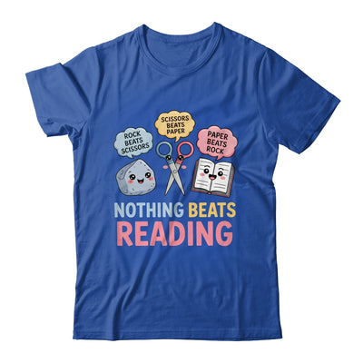 Rock Paper Scissors Nothing Beats Reading Funny Book Lover Shirt & Hoodie | teecentury