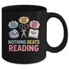 Rock Paper Scissors Nothing Beats Reading Funny Book Lover Mug | teecentury