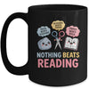 Rock Paper Scissors Nothing Beats Reading Funny Book Lover Mug | teecentury