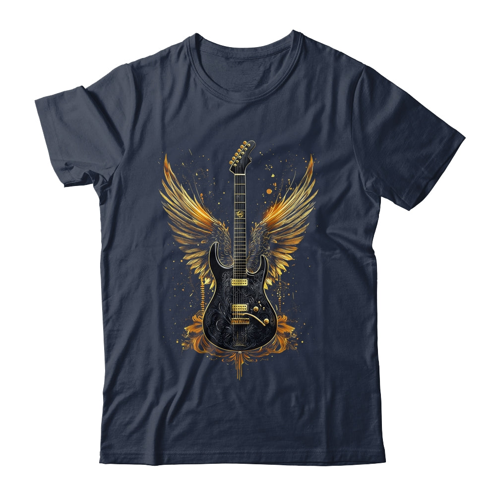 Rock & Roll Guitar With Wings Vintage Retro 80s Music Shirt & Hoodie | teecentury