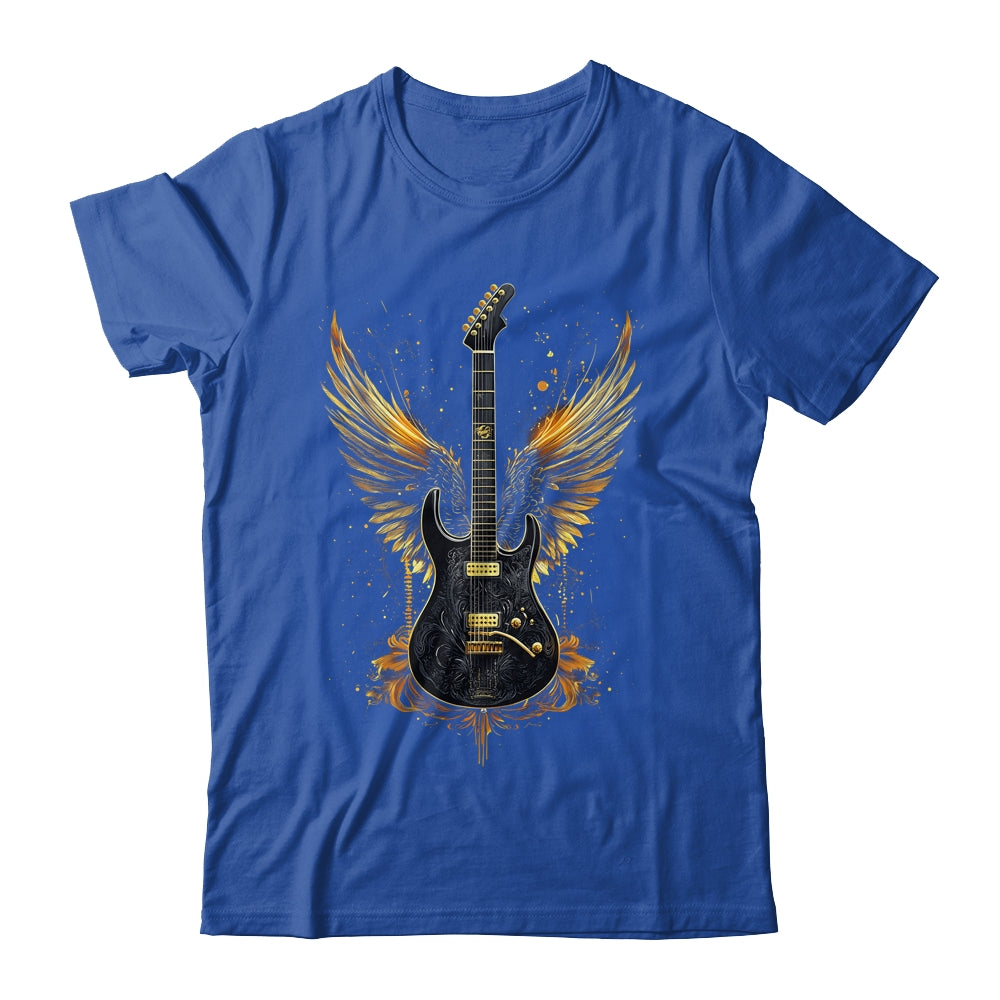 Rock & Roll Guitar With Wings Vintage Retro 80s Music Shirt & Hoodie | teecentury