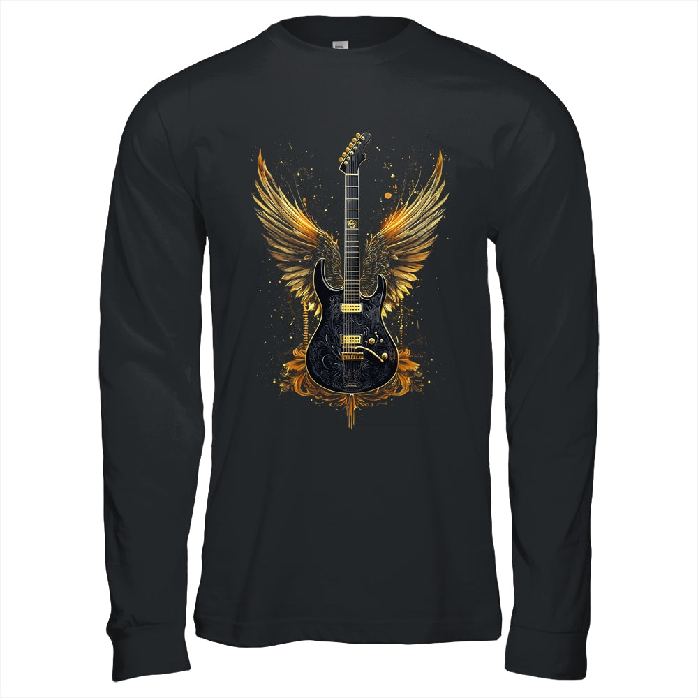 Rock & Roll Guitar With Wings Vintage Retro 80s Music Shirt & Hoodie | teecentury