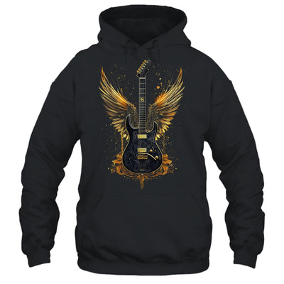 Rock & Roll Guitar With Wings Vintage Retro 80s Music Shirt & Hoodie | teecentury