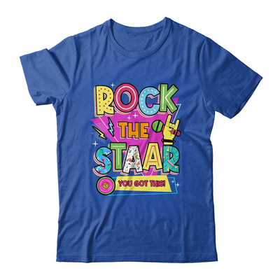 Rock The Staar Test Testing Day Retro Groovy Teacher Stars Shirt & Hoodie | teecentury