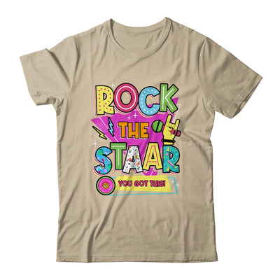 Rock The Staar Test Testing Day Retro Groovy Teacher Stars Shirt & Hoodie | teecentury
