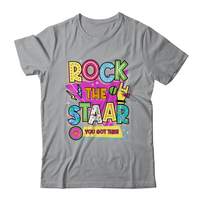 Rock The Staar Test Testing Day Retro Groovy Teacher Stars Shirt & Hoodie | teecentury